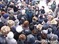 Митинг в палаточном городке на площади Независимости в г. Киеве в предверии 2001 года. А.Мороз