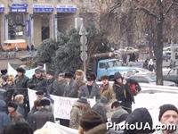 Палаточный городок на площади Независимости в г. Киева в предверии 2001 года