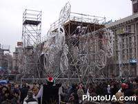 Новогодний Киев 2001 года. Мост тысячелетий