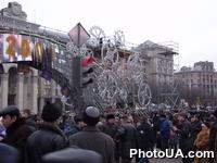 Новогодний Киев 2001 года. Мост тысячелетий. Фрагмент