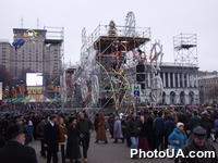 Новогодний Киев 2001 года. Мост тысячелетий. Фрагмент