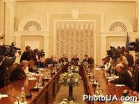 Встреча Комитета Верховного Совета с журналистами по случаю подготовки парламентских слушаний по вопросам свободы слова.