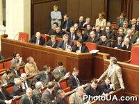 Кабинет Министров Украины в зале заседаний Верховного Совета Украины в последний день слушаний отчета правительства "О ходе выполнения программы деятельности Кабинета Министров Украины "Реформы во имя благостояния" в 2000 году"