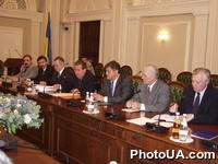 Украинская сторона на встрече Главы Верховного Совета Украины Ивана Плюща с руководителями висших органов финансового контроля государств-участников СНГ