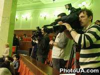 Ложа прессы в зале пленарных заседаний Верховного Совета Украины