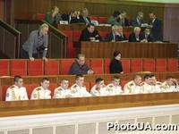 Курсанты Киевского военного лицея имени Ивана Богуна на экскурсии в Верховной Раде Украины.