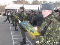 Церемония принятия военной присяги в одной из артилерийских частей Киевщины