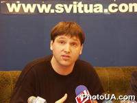 Пресс-конференция лидеров избирательного списка партии "Новая Генерация Украины" Юрия Мирошниченко, Вячеслава Кредисова, Владимира Барабаша (агентство УНИАН, Киев). Председатель партии Юрий Мирошниченко