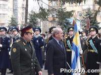 Встреча министра обороны Словацкой Республики с курсантами Национальной академии обороны Украины. Министр обороны Украны Владмир Шкидченко и министр обороны Словацкой Республики Йозеф Станка