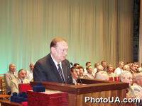 Торжественное собрание преподавателей и студентов Национального медицинского университета им. А.Богомольца, посвященное 158-му выпуску врачей. Выпускников и преподавателей поздравил министр здравоохранения Украины В.Москаленко