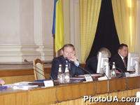 Президент Украины Леонид Кучма на расширенном заседании коллегии Минобороны на тему: "Об итогах подготовки, реформирования и развития Вооруженных Сил Украины в 2002 году и задачах на 2003 год" в Министестве обороны Украины