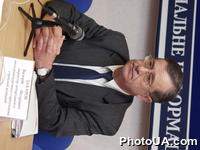Пресс-конференция на тему: ""Украинская пожарно-страховая компания" на пороге 10-летия". На фото: Директор департамента автотранспортного страхования компании Валерий Захаров (Укринформ, Киев)