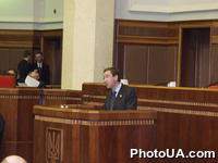 В украинском парламенте прошли слушания на тему: "Общество, средства массовой информации, власть: свобода слова и цензура в Украине". На фото: выступление народного депутата Украины, почетного президента фестиваля "Таврийские игры" Николая Баграева