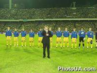 ЕВРО-2004. Отборочный турнир. 4-й тур. Матч Украина-Испания. На фото: сборная Украины
