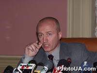 На пресс-конференции посвященной встрече Заместителя Председателя Верховной Рады Украины Александра Зинченко с представителями СМИ. На фото: Заместитель Председателя Верховной Рады Украины Александр Зинченко