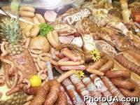 Выставка лучших товаров и промышленной продукции "100 лучших товаров Украины". Продукция колбасного производства (предприятие "Дарина", Полтавской области)