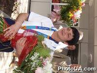 Олимпийская чемпионка XXVIII Олимпийских Игр в Афинах (Греция) по тяжелой атлетике среди женщин в весе до 63 килограммов Наталия Скакун (Украина)