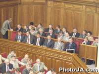 Открытие шестой сессии Верховной Рады Украины четвертого созыва. Ложа правительства В.Ф.Януковича
