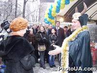 Празднование Нового года по старому стилю в офисе партии "Реформы и порядок". На фото:Виктор Пинзеник, Маркиян Лубковский, Сергей Соболев, Андрей Юсов