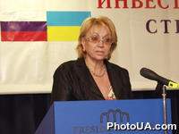 Форум на тему: "Украинско-российское инвестиционное сотрудничество - стратегический аспект общего развития". На фото: заместитель министра регионального развития и строительства Украины Александра Кужель