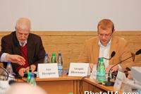 Андрей Шевченко и Аке Петерсон на экспертном семинаре "Защита персональных данных: Европейские стандарты и законодательство Украины". 11 марта 2011