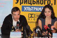 Алексей Чадов и Асель Сагатова 23 марта 2010 года в Киеве представляли фильм "Ирония любви".
