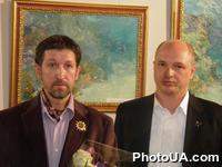 Открытие выставки картин в Украинском доме, нарисованных под водой